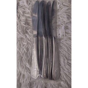 Lot of 5 Oneida Joann Pattern Stainless Modern Solid Knife Flatware Silverware
